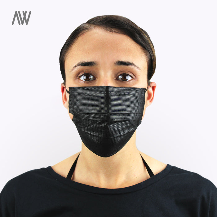 Disposable Face Mask - BLACK - WHOLESALE PRICING | AWD Disposable