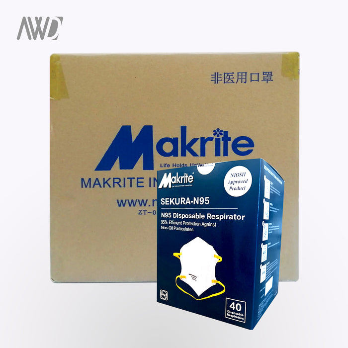 Makrite N95 Face Mask- WHOLESALE PRICING | AWD Disposable