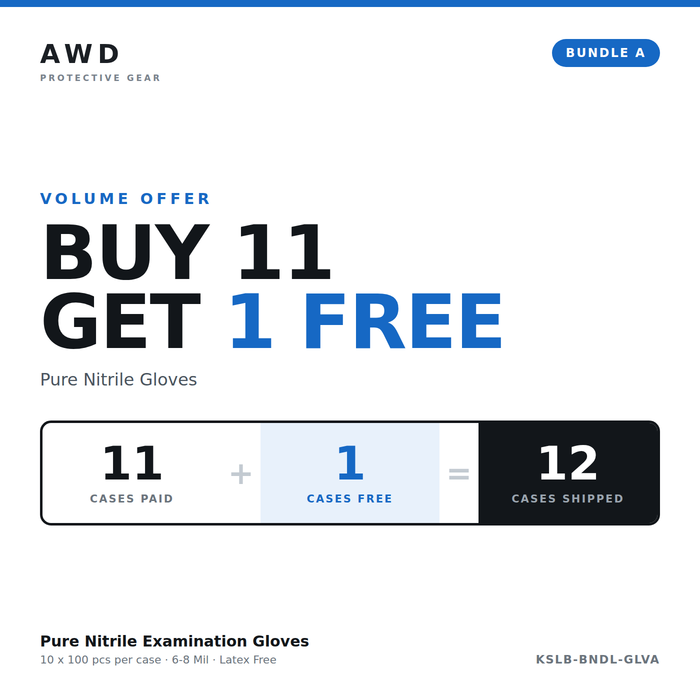 2026 BUNDLE - GLOVES A - Buy 11 Cases Get 1 Free - WHOLESALE PRICING | AWD Protective Gear