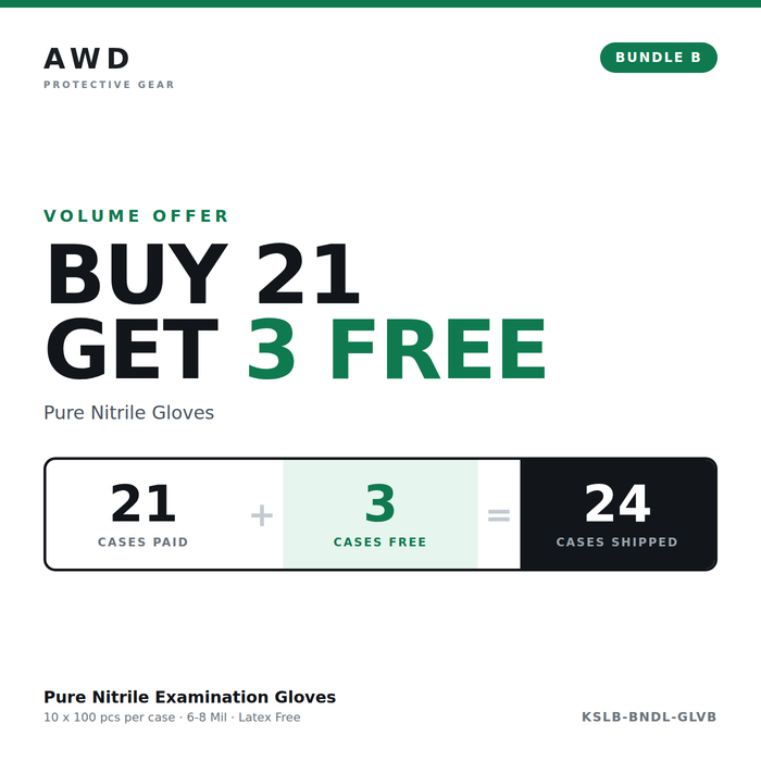 2026 BUNDLE - GLOVES B - Buy 21 Cases Get 3 Free - WHOLESALE PRICING | AWD Protective Gear
