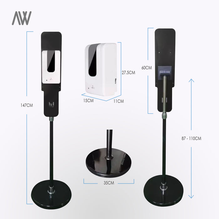 Automatic Sanitizer Dispenser 1200ML with Stand - WHOLESALE PRICING | AWD Protective Gear