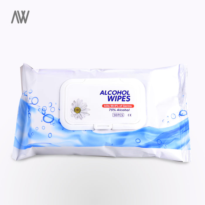 75% Alcohol Wipes - 50 units - WHOLESALE PRICING | AWD Protective Gear