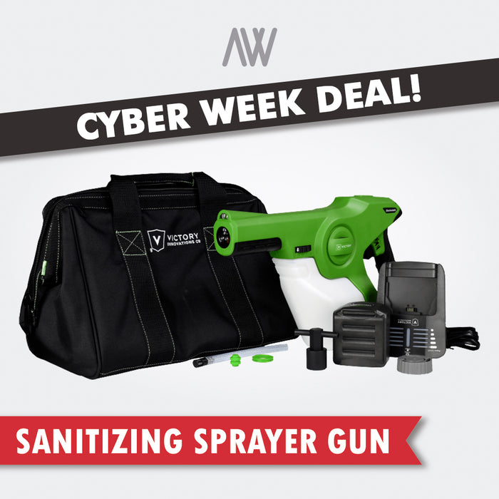 Victory Electrostatic Sprayer + 4 Gallons Disinfectant Solution BUNDLE | AWD Protective Gear